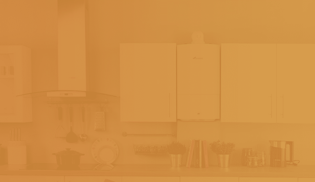 Modern kitchen with wall-mounted boiler